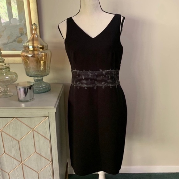 Casual Corner Dresses & Skirts - VINTAGE CASUAL CORNER BLACK EVENING DRESS SIZE 10